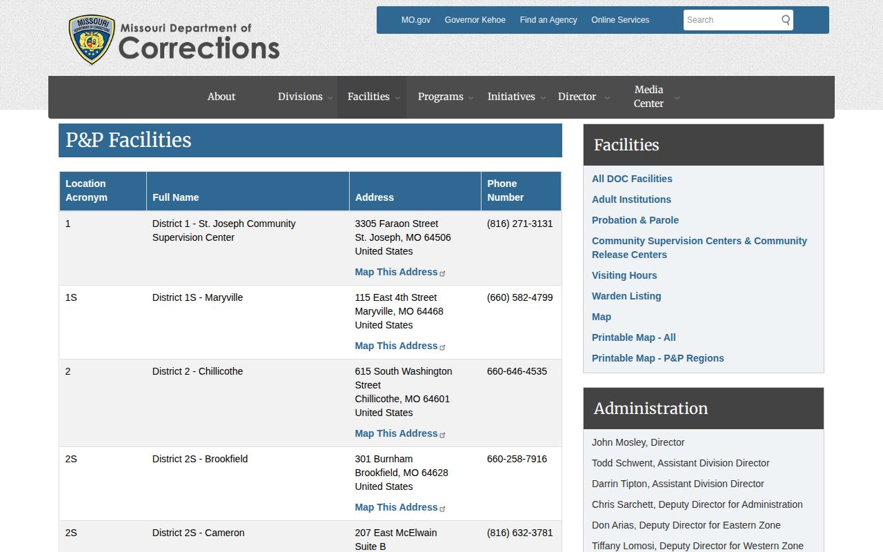 Morgan County post-release supervision office lookup in the Missouri directory